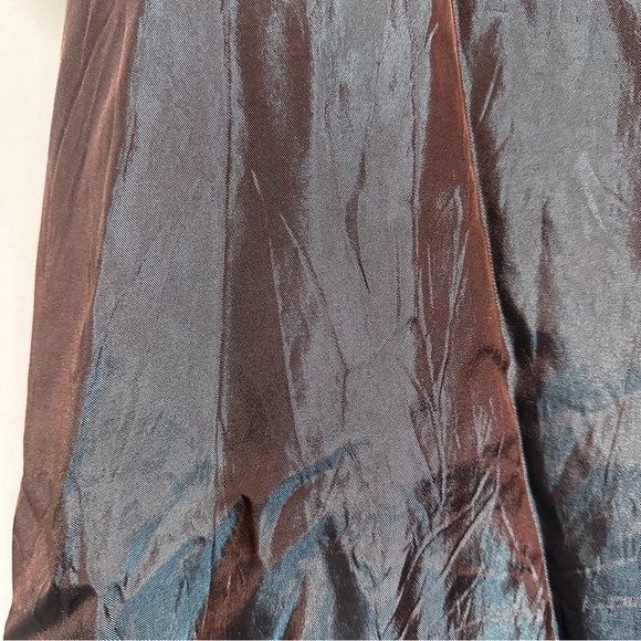 Vintage JS Collections Y2K Blue Iridescent Silky Slip Maxi Skirt Women’s Size 8 - Picture 6 of 13